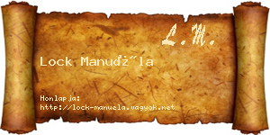 Lock Manuéla névjegykártya